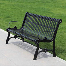 Panca da giardino, sedia in metallo per esterni, sedile per mobili da giardino da esterno 2-3 posti, sedile per terrazza parco, panca da giardino con gambe in alluminio pressofuso e superficie del s