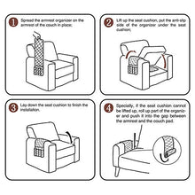 Organizzatore Divano, Sacca Portaoggetti, Tasca Porta Telecomandi, Organizer Caddy Doppia Parete, Antiscivolo per Poltrona Divano, Supporto per Custodia in Tessuto per Telefoni, libri, riviste, Grey