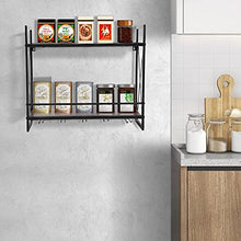 Portabottiglie Scaffale galleggiante Scaffale per vino Espositori per vino galleggianti a parete con mensola in legno a 2 livelli per la decorazione della cucina del soggiorno per Bar di casa