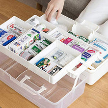 Medicina Armadio, Armadietto dei Medicinali con Serratura Medizinbox Stoccaggio Scatola di Farmaci per La Casa E Vacanze Bianco,Bianca