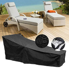 F Fellie Cover Copertura Lettini da Giardino, Copertura per Sedia a Sdraio, Impermeabile Copertura per Lettino Prendisole, Copri Lettino da Giardino, Anti Vento/UV con Coulisse (210×75×80/40cm, Nero)