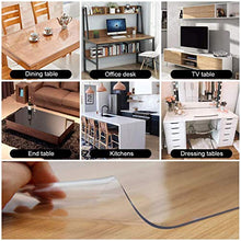 seveni Tovaglia Tovaglia in PVC Trasparente Vetro Morbido Piatto di Cristallo Copertura di Protezione per mobili Spessore Circa Trasparente Plastificata(3mm)(110x180cm/43.31x70.87in)