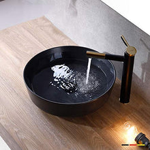 Lavabo, controsoffitto del dispersore del Bacino for Il Guardaroba Bagno Rotonda Ceramica Domestica Art Bacino (Senza Rubinetto) -42x13.5cm
