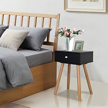 Festnight Set 2 pz Comodini Sospeso Camera da Letto Design Moderno con Cassetta in Legno Massello di Pino Nero/Marrone,Comodino Cameretta,Comodino Porta Ogetti,Comodino Porta Telefono 40x30x61 cm