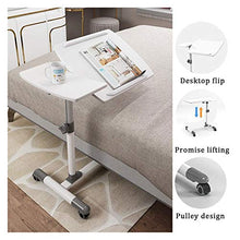 SXGKY Tavolo da Letto D'ospedale Portatile Tavolo Porta Laptop su Ruote per Letto E Divano,Regolabile in Altezza 70x40x58/88cm Scrivania Portatile FF (Color : Black)