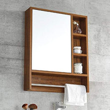 Armadietto a Specchio Armadio con Specchio da Bagno 60-80cm Specchio per Il Bagno Specchio per Il Bagno con Multistrato Armadietto a Muro con Specchio (Color : Wood, Size : 70 * 13.5 * 78CM)