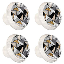 Maniglie per cassetti Manopole per cassetti Manopole rotonde Confezione da 4 per armadietto, cassetti, cassettiere, cassettiere ecc - geometria