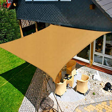 JYYnet Vela Ombreggiante, Vela Parasole Quadrata Tenda a Vela Impermeabile Protezione Raggi UV Vela Tenda per Giardino Terrazza Campeggio (3×3m, Sabbia)