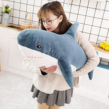 YiXing - Cuscino da lettura con squalo gigante, 15-140 cm, morbido, per regali di compleanno, bambola regalo per bambini (colore grigio, altezza: 45 cm 140 cm)