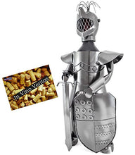 BRUBAKER portabottiglie di Vino Decorativo - Scultura in Metallo - Idea Regalo - Cavaliere
