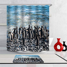LIYAN Combinazione Bagno. Immagini Chiare E Colori Vivaci Rendono Il Tuo Bagno Pieno di Vita. Accessori da Bagno. Animali Marini. Pinguino.