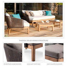 Aimir Set di Mobili da Giardino per Esterni, 4 Pezzi da Giardino PE Rattan Wicker Prato Set di Conversazioni Balcone Cortile per Il Tempo Libero Divano Tavolino Set di Combinazione