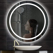 Specchio, Specchio da Bagno retroilluminato con Luce LED, Specchio cosmetico Illuminato, Rotondo, Camera da Letto/Soggiorno