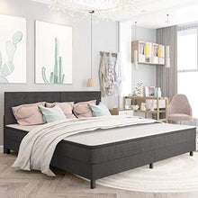 Tidyard Testiera Letto Trapuntata Grigio Scuro in Tessuto 200x200 cm,Comodo e Facile da Pulire
