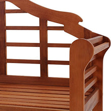 Deuba Panca da Giardino Marlboro 2 Posti Legno Eucalipto Certificato FSC Panchina Balcone Parco