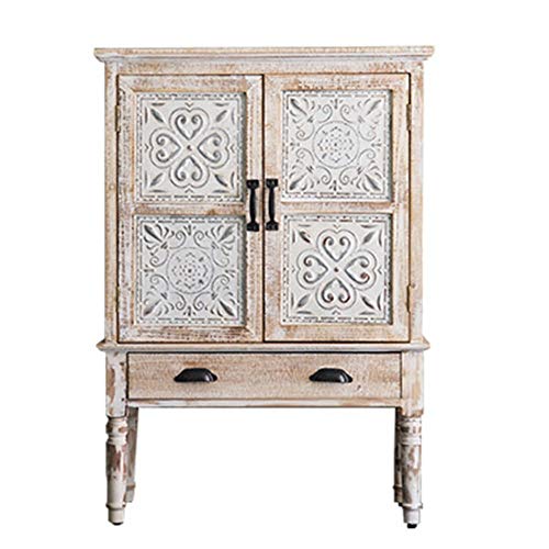 QuRRong Credenza Mobili Accent Buffet Credenza Serve Governo di immagazzinaggio con Porte Ingresso Cucina Sala Console Living Room per Soggiorno Camera da Letto (Color : White, Size : 110x36x79cm)
