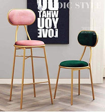 LWW Sgabelli, oro in ferro battuto in stile nordico trucco Sgabello Sgabelli, tessuto caffetteria Possibilità sedia alta Sgabello Tempo libero High Chair Decoration Sgabello,verde,SeatHeight45cm
