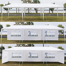 Lsooyys - Gazebo a baldacchino, 3 m x 3 m, completamente impermeabile, resistente per feste in giardino, eventi all'aperto, colore: bianco (5 pezzi di stoffa)
