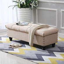 LXESWM Pouf Panca Ottomana Stoccaggio Ottomano con Flipping Coperchio Scarpe Banco Poggiapiedi Pieghevole Bagagli Petto di Archiviazione Pouffe Storage Box Bed Fine Sgabello Divano Sgabello