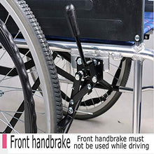 Carrozzine Semoventi, Portatili Transit Travel Semoventi, Lega di Alluminio Leggero Pieghevole Rapido Corrimano di Decompressione Maniglia Antiscivolo Pneumatico Pneumatico Disabili/Anziani Trolley