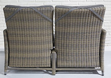 MO Living Set di mobili da giardino, 4 pezzi, di alta qualità, Con struttura in alluminio e Rattan, colore: grigio