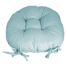 Mojawo - Set di 2 cuscini per sedia, cuscini per sedia, cuscini per sedia, colore azzurro, 100% poliestere, rotondi, 40 x 40 cm