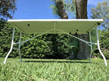 MLI Tavolo Pieghevole da Giardino Bianco con Gambe Bianche 152X70X74 Perfetto Come Tavolo da Campeggio, da Buffet, da Cucina | Tavolino GDZ152 Esterni Richiudibile a Valigetta con Maniglia