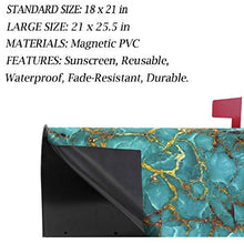 Marmo Teal Glod Stone Art Mailbox Copre Magnetiche Grandi Postali Casella Involucri Giardino Cortile Decorazione Casa Oversize Dimensioni 64,8 cm x 53,3 cm
