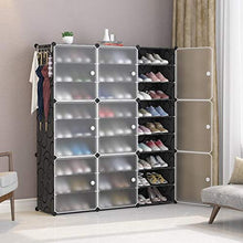 XBDD Rack da scarpe da scarpe moderno CUBO STOCCAGGIO DI STOCCAGGIO Armadio FAI DA TE 9-cubetto Scarpe da scarpe Versatile Armadio in plastica con porte per appartamenti tacco alto ecc. (Bianco e nero