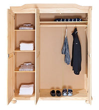 InHouse srls Armadio 3 Ante. Dim.150X56X180H Pino Massello Finitura Naturale. Articolo in Kit.
