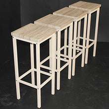 yelloo MOD. Rimini Set Tavolo Bar Quadrato e 4 Sgabelli Beige H.110 cm Cucina Sedie Mobili