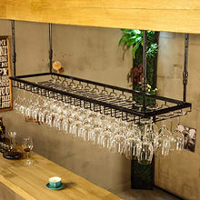 ZRCWW del Ferro di Stile Vintage Rack soffitto Vino Hanging Upside Wine Glass Giù Supporto Registrabile del Altezza, Calici Goblet cremagliera soffitto Holder Vino for Bar Kitchen