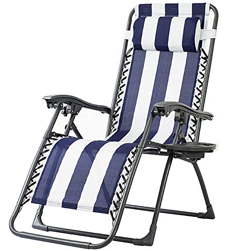 Sedia Sdraio Reclinabile Lettino Prendisole Sedia Pieghevole Da Campeggio/Giardino/Spiaggia Con Portabicchieri E Poggiatesta Rimovibile Poltrona Gravità,Zero Capacità Di Carico 150 Kg