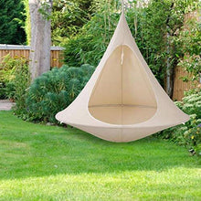 sohefia TIK Tok Kids Pod Swing Seat, Child Hammock Chair, Backyard & Park Swing Hammock, Hanging Chair with Pocket for Outdoor And Indoor (Beige)