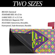 Happy Mardi Gras Zigzag Fleur De Lis Colorato Casella delle Poste Copre Magnetiche Giardino Cantiere Decorazione Casa Dimensioni Standard 53,3 cm x 45,7 cm