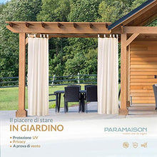 Paramaison Tenda Idrorepellente per Esterno First, Bretella con Bottone, Oscurante, Impermeabile, 160 x 270 cm, Panna, Tenda Idrorepellente Gazebo