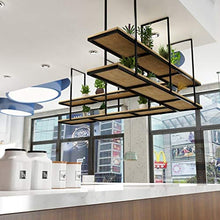 Porta bottiglie da vino Mensola a soffitto a 2 livelli Portabottiglie in legno retrò Scaffale decorativo a sospensione LOFT Mobile pensile industriale multifunzionale in ferro battuto per Ristorante/