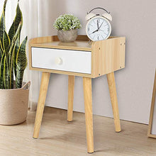 Hyjgjzjh - Comodino per camera da letto, cassetto, mobiletto da comodino (colore legno) semplice e moderno