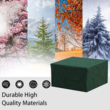 Copertura per Mobili da Giardino Quadrato in Rattan Telo Copri Tavolo Quadrato Sedie Impermeabile 210D in Tessuto Oxford Anti-UV Antivento Adatto Interni Esterni,180 * 120 * 70cm