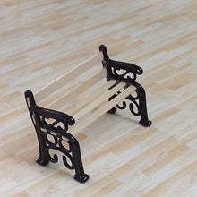 RETYLY 1/24 Dollhouse Miniatura Giardino Patio Furniture Panchina