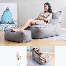 QCBC Lazy Biancheria in Cotone Sedia Sedia Sedia Cover Coperchio Grey Lounger Seat Pouf Puff Couch per Home Office Gioco Party