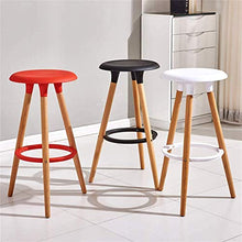 JYV. Sgabello da Bar in Legno massello, Balcone Sedia Lounge, Semplici mobili da Bar (76 cm) (Size : Red)