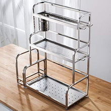LYM &ripiano di stoccaggio Stendibiancheria da Cucina, Scaffale for Ripiani in Acciaio Inossidabile Organizzatore for condimento for Cucina Domestica - 3 Strati Scaffale di Finitura