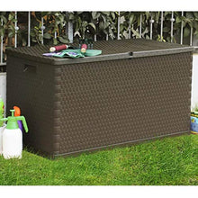 vidaXL Baule da Giardino 420 L Marrone in PP Cassapanca Cassa Contenitore Box