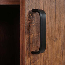 Cassettiera credenza design HWC-A27 40x160x80cm metallo MDF colore rovere