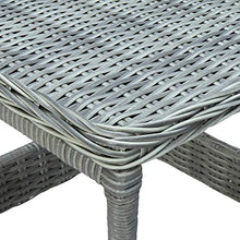 FAMIROSA Tavolo da Giardino Grigio Chiaro 45x45x46,5 cm in Polyrattan