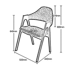 WANG Sedia da Ufficio Sedia, Rivestimento in Tessuto sfoderabile e Lavabile Schienale ergonomico con Curva Struttura in Legno massello Soggiorno/Ristorante Ristorante Sgabello 5 Colori Arredo Bar