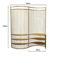 Room Screen Even La partizione dello Schermo di Lusso in Oro può Essere utilizzata Come scaffale, Design Cavo Creativo, Decorazione per Schermo Mobile in Metallo Pieghevole