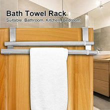 Portasciugamani Samfox, portasciugamani da bagno a scomparsa in acciaio inox, appendiabiti per bagno(Double bar)