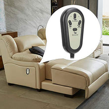 Nicoone - Telecomando a pulsante per sedia reclinabile elettrica, 12 V-24 V, 4 pulsanti, telecomando per interruttore a mano, per doppio motore